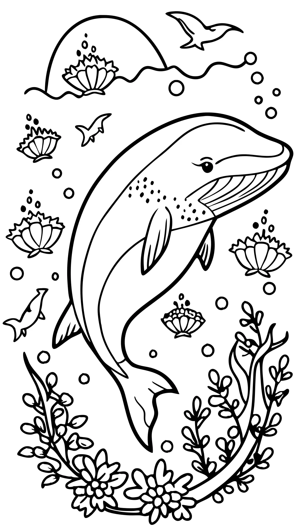 coloriages de baleines